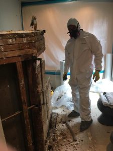 A Technician Implementing Mold Remediation After A House Flood